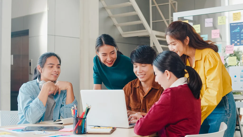 Teamwork business asian